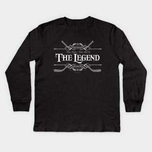 The Man, The Myth, The Legend - funny hockey player Kids Long Sleeve T-Shirt